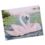 Maxbell DIY Paint By Numbers Kit Canvas Oil Painting Art Crafts  Swan