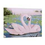 Maxbell DIY Paint By Numbers Kit Canvas Oil Painting Art Crafts  Swan