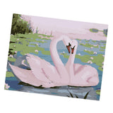 Maxbell DIY Paint By Numbers Kit Canvas Oil Painting Art Crafts  Swan
