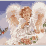 Maxbell DIY Paint By Numbers Kit Canvas Oil Painting Art Crafts  Angel