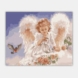Maxbell DIY Paint By Numbers Kit Canvas Oil Painting Art Crafts  Angel