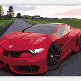 Maxbell DIY Paint By Numbers Kit Canvas Oil Painting Art Crafts  Car