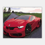Maxbell DIY Paint By Numbers Kit Canvas Oil Painting Art Crafts  Car