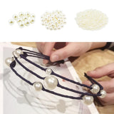 Maxbell Round Plastic Pearl Spacer Loose Beads for DIY Craft Beige 1000 Pieces 3mm