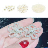 Maxbell Round Plastic Pearl Spacer Loose Beads for DIY Craft Beige 1000 Pieces 3mm