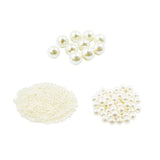 Maxbell Round Plastic Pearl Spacer Loose Beads for DIY Craft Beige 1000 Pieces 3mm