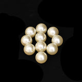 Maxbell Round Plastic Pearl Spacer Loose Beads for DIY Craft Beige 10 Pieces 20mm