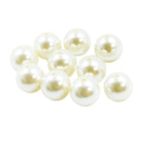 Maxbell Round Plastic Pearl Spacer Loose Beads for DIY Craft Beige 10 Pieces 20mm