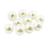 Maxbell Round Plastic Pearl Spacer Loose Beads for DIY Craft Beige 10 Pieces 20mm