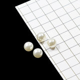Maxbell Round Plastic Pearl Spacer Loose Beads for DIY Craft Beige 50 Pieces 12mm