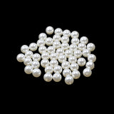 Maxbell Round Plastic Pearl Spacer Loose Beads for DIY Craft Beige 50 Pieces 12mm