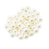 Maxbell Round Plastic Pearl Spacer Loose Beads for DIY Craft Beige 50 Pieces 12mm