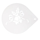 Maxbell 10 Inch Patterned Cake Stencil Printing Template Bake Mold white Bells