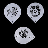 Maxbell 10 Inch Patterned Cake Stencil Printing Template Bake Mold white Bells