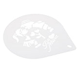 Maxbell 10 Inch Patterned Cake Stencil Printing Template Bake Mold white Kids Kiss