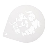 Maxbell 10 Inch Patterned Cake Stencil Printing Template Bake Mold white Kids Kiss