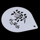 Maxbell 10 Inch Patterned Cake Stencil Printing Template Bake Mold white Flower