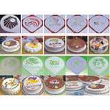 Maxbell 10 Inch Patterned Cake Stencil Printing Template Bake Mold white Flower