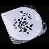 Maxbell 10 Inch Patterned Cake Stencil Printing Template Bake Mold white Flower