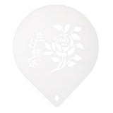 Maxbell 10 Inch Patterned Cake Stencil Printing Template Bake Mold white Flower