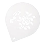 Maxbell 10 Inch Patterned Cake Stencil Printing Template Bake Mold white Flower