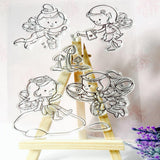 Maxbell Transparent Silicone Clear Stamps DIY Scrapbooking Cards angel