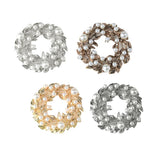 Maxbell 4 Pieces Alloy Rhinestone Flatback Buttons for DIY Craft Garland 4.2x4.3cm