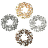 Maxbell 4 Pieces Alloy Rhinestone Flatback Buttons for DIY Craft Garland 4.2x4.3cm