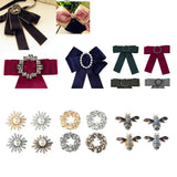 Maxbell 4 Pieces Alloy Rhinestone Flatback Buttons for DIY Craft Garland 4.2x4.3cm