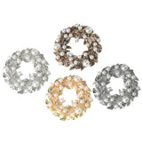 Maxbell 4 Pieces Alloy Rhinestone Flatback Buttons for DIY Craft Garland 4.2x4.3cm