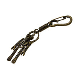 Maxbell Skeleton Pendant Spring Coil Snap Hook Carabiner Keychains Keyring bronze