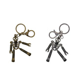 Maxbell Skeleton Skull  Pendant  Lobster Swirl Carabiner Keychains Keyring black