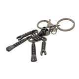 Maxbell Skeleton Skull  Pendant  Lobster Swirl Carabiner Keychains Keyring black