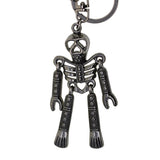 Maxbell Skeleton Skull  Pendant  Lobster Swirl Carabiner Keychains Keyring black