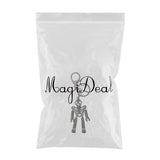 Maxbell Skeleton Skull  Pendant  Lobster Swirl Carabiner Keychains Keyring black
