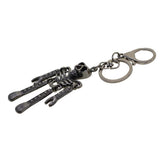 Maxbell Skeleton Skull  Pendant  Lobster Swirl Carabiner Keychains Keyring black