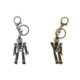 Maxbell Skeleton Skull  Pendant  Lobster Swirl Carabiner Keychains Keyring black