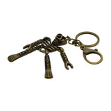 Maxbell Skeleton Skull  Pendant  Lobster Swirl Carabiner Keychains Keyring bronze
