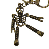 Maxbell Skeleton Skull  Pendant  Lobster Swirl Carabiner Keychains Keyring bronze