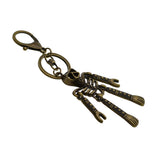 Maxbell Skeleton Skull  Pendant  Lobster Swirl Carabiner Keychains Keyring bronze