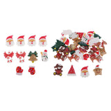 Maxbell Mixed Christmas Resin Flatback Cabochon for DIY Hair Bow Center Crafts 10pcs