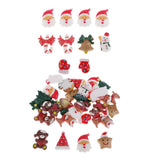 Maxbell Mixed Christmas Resin Flatback Cabochon for DIY Hair Bow Center Crafts 10pcs
