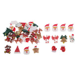 Maxbell Mixed Christmas Resin Flatback Cabochon for DIY Hair Bow Center Crafts 10pcs