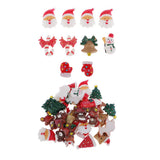 Maxbell Mixed Christmas Resin Flatback Cabochon for DIY Hair Bow Center Crafts 10pcs