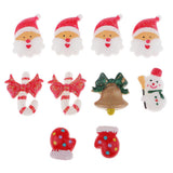 Maxbell Mixed Christmas Resin Flatback Cabochon for DIY Hair Bow Center Crafts 10pcs