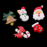 Maxbell Mixed Christmas Resin Flatback Cabochon for DIY Hair Bow Center Crafts 10pcs