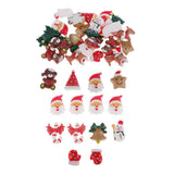 Maxbell Mixed Christmas Resin Flatback Cabochon for DIY Hair Bow Center Crafts 10pcs