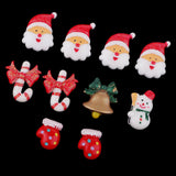 Maxbell Mixed Christmas Resin Flatback Cabochon for DIY Hair Bow Center Crafts 10pcs