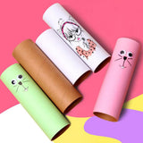 Maxbell 2Pcs White Kraft Arts and Craft Paper Tube for DIY Kids Drawing Height 150mm