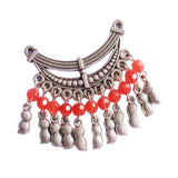Maxbell Women Alloy Necklace Statement Bib Pendant Charm Choker Jeweley Making  Red